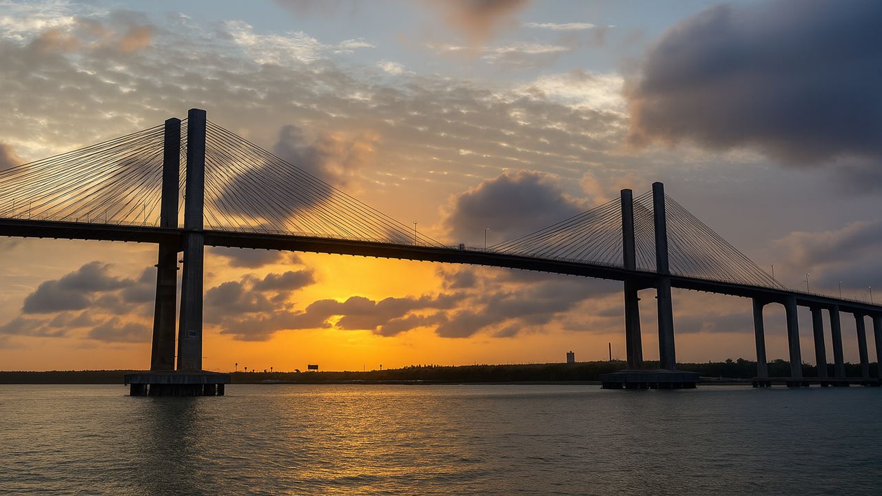 Puesta De Sol En El Rio Potengi foto 2